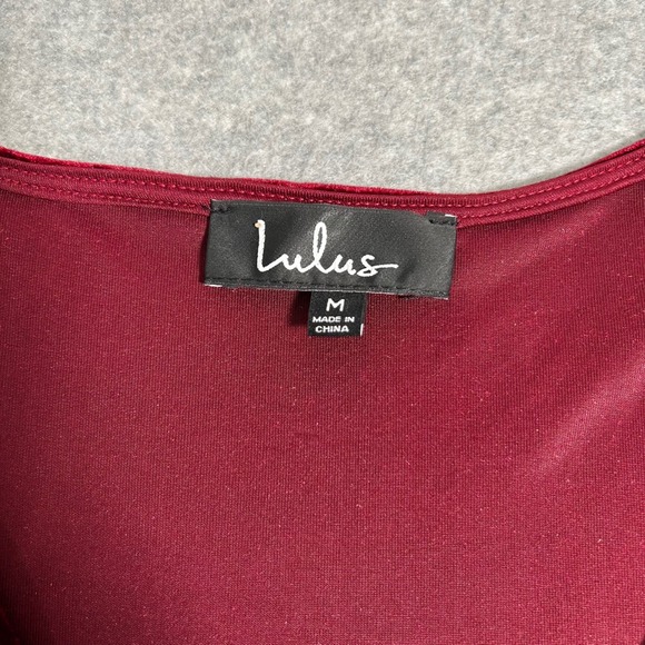 Lulu's Crushin It Velvet Maxi Dress Womens Women Burgundy Elegant Holiday NWT - Picture 4 of 8